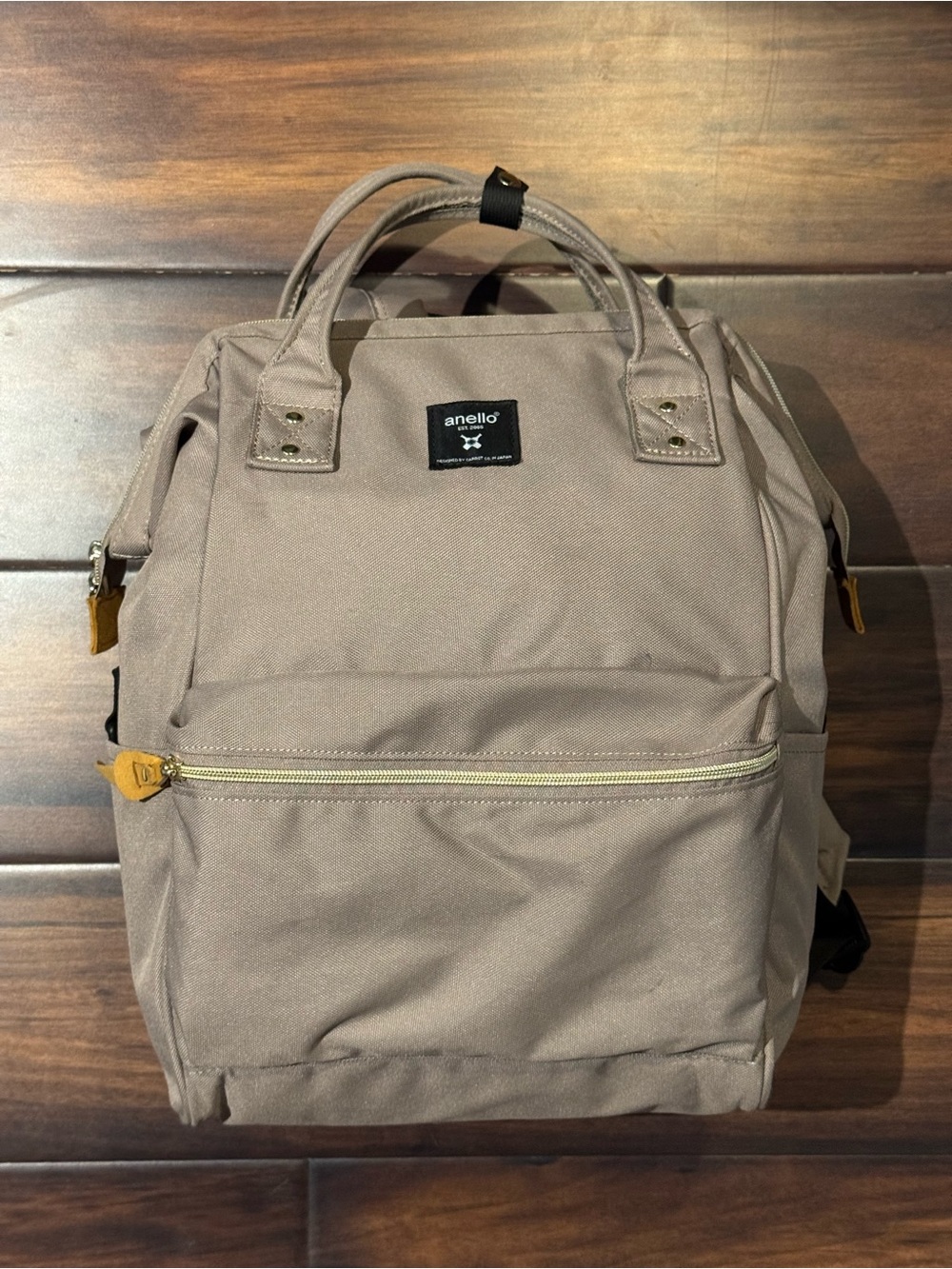 Anello Cross Bottle Backpack Regular In Grey Beige
